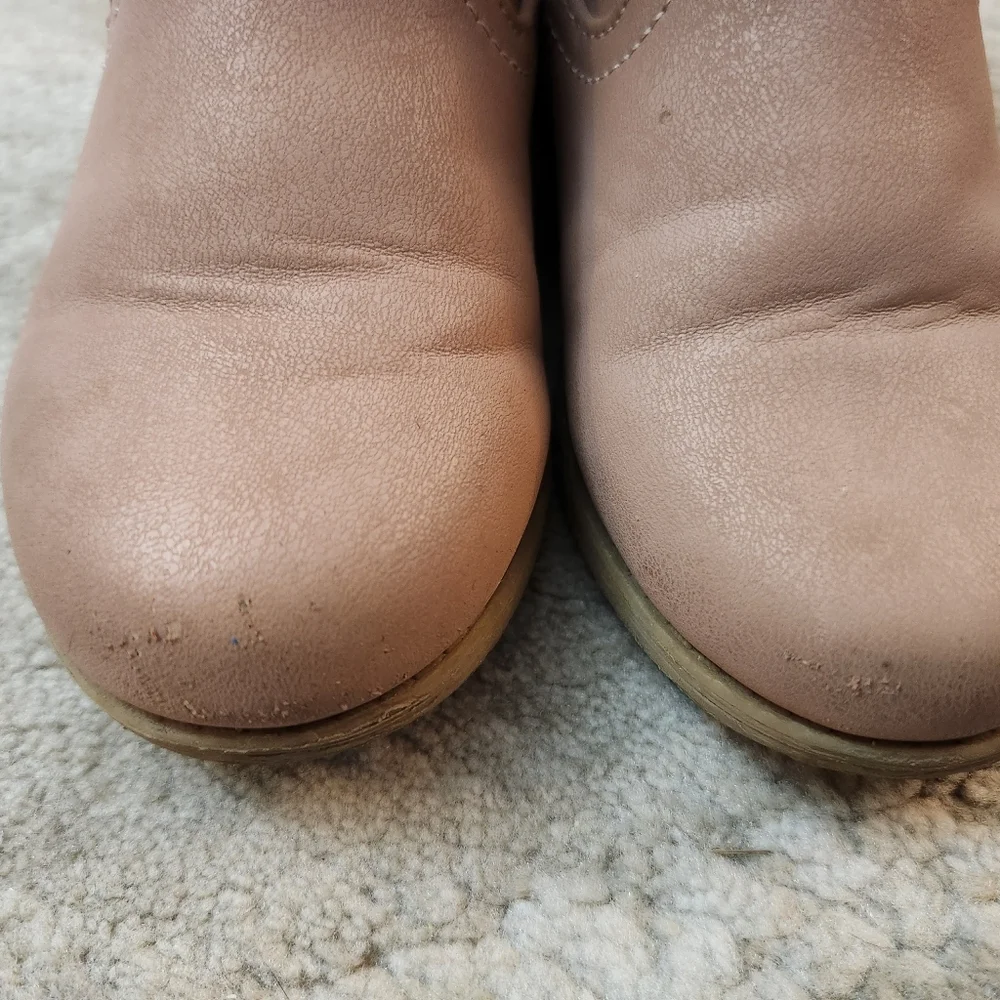Girls Size 10 Rachel Shoes Pink Cowboy  Boots Butterfly Detail Glitter Zippers