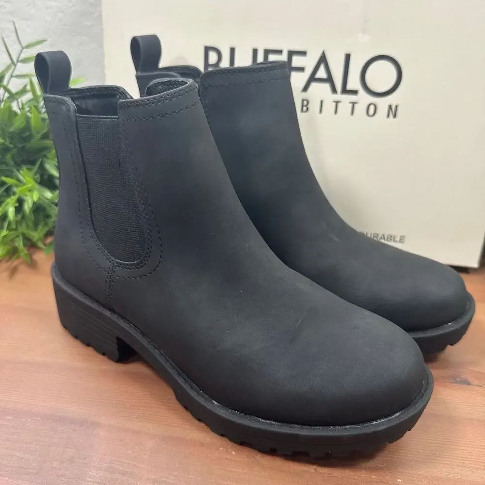Buffalo David Bitton Women's Anna Black Water Repellant Boots‎ Size 10