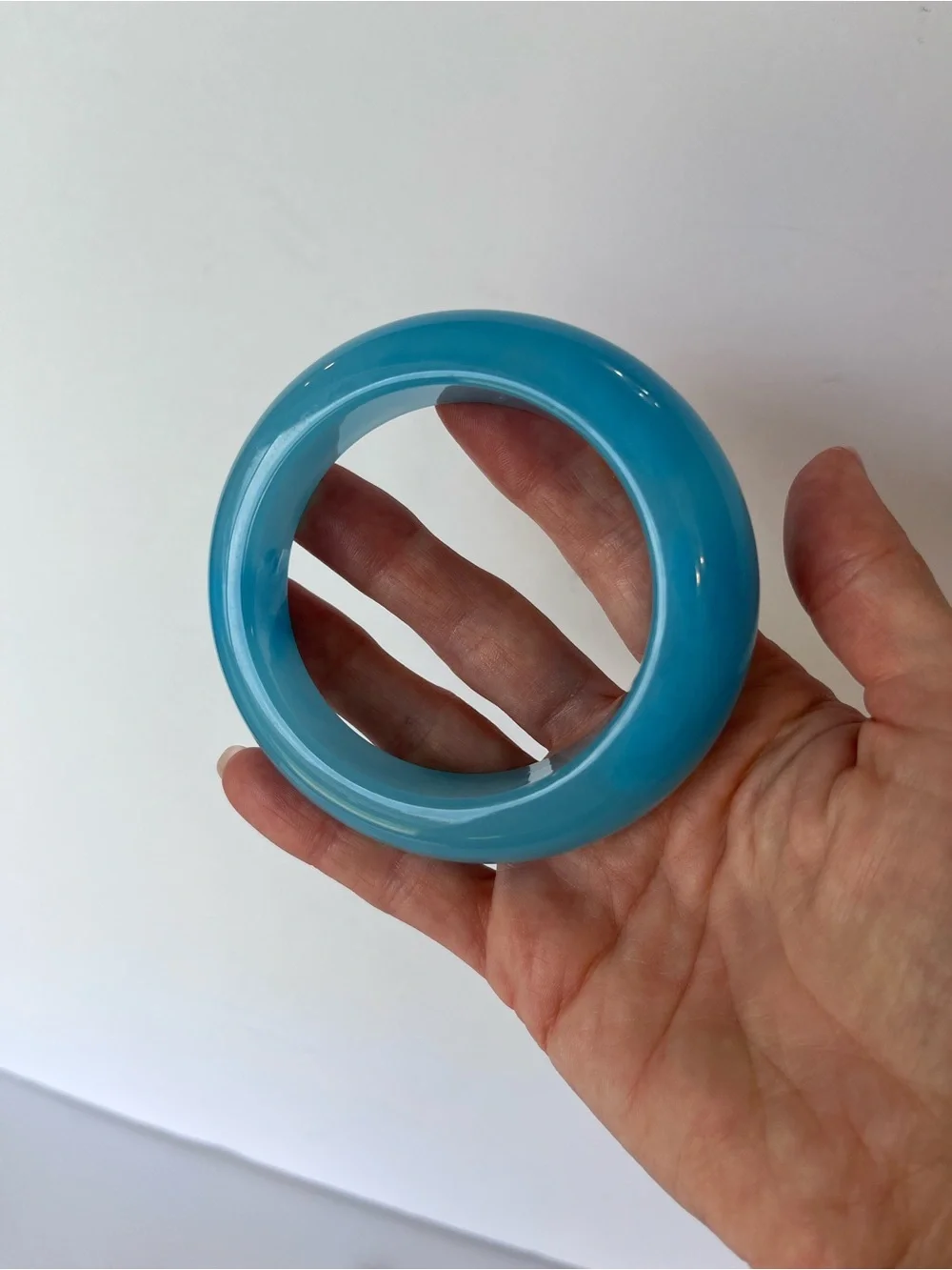 Vintage Bangles Set of 2 Blue Clear Retro