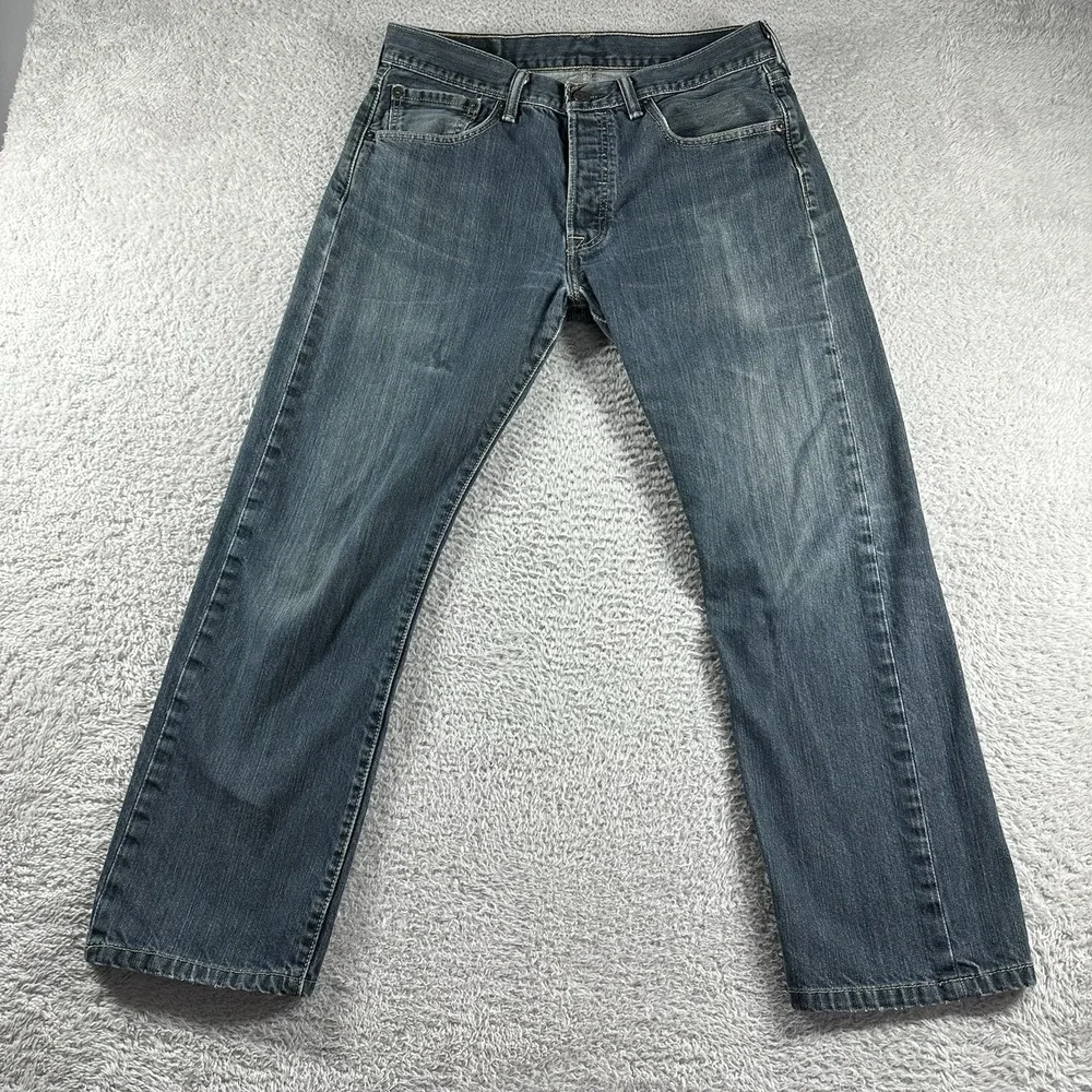 Levi Jeans Mens 31x30‎ (Actual 28x25.6) 501 Original Natural Distress Faded