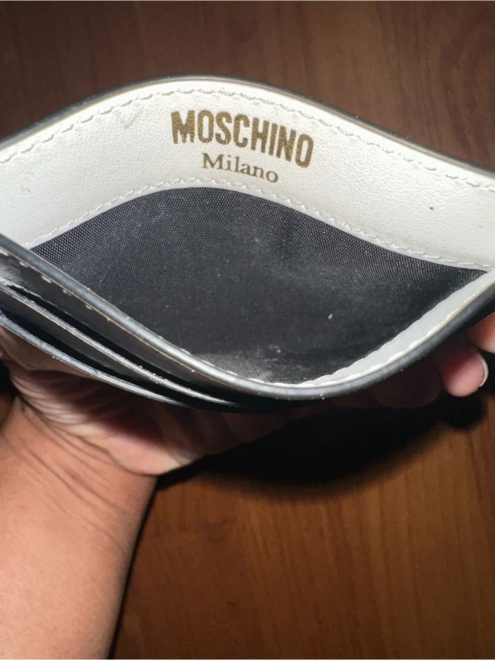 Moschino slim leather