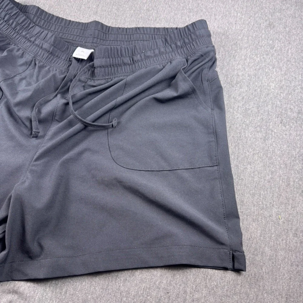BCG Mens Athletic Workout‎ Shorts Black XL Elastic Drawstring Pockets 10659191
