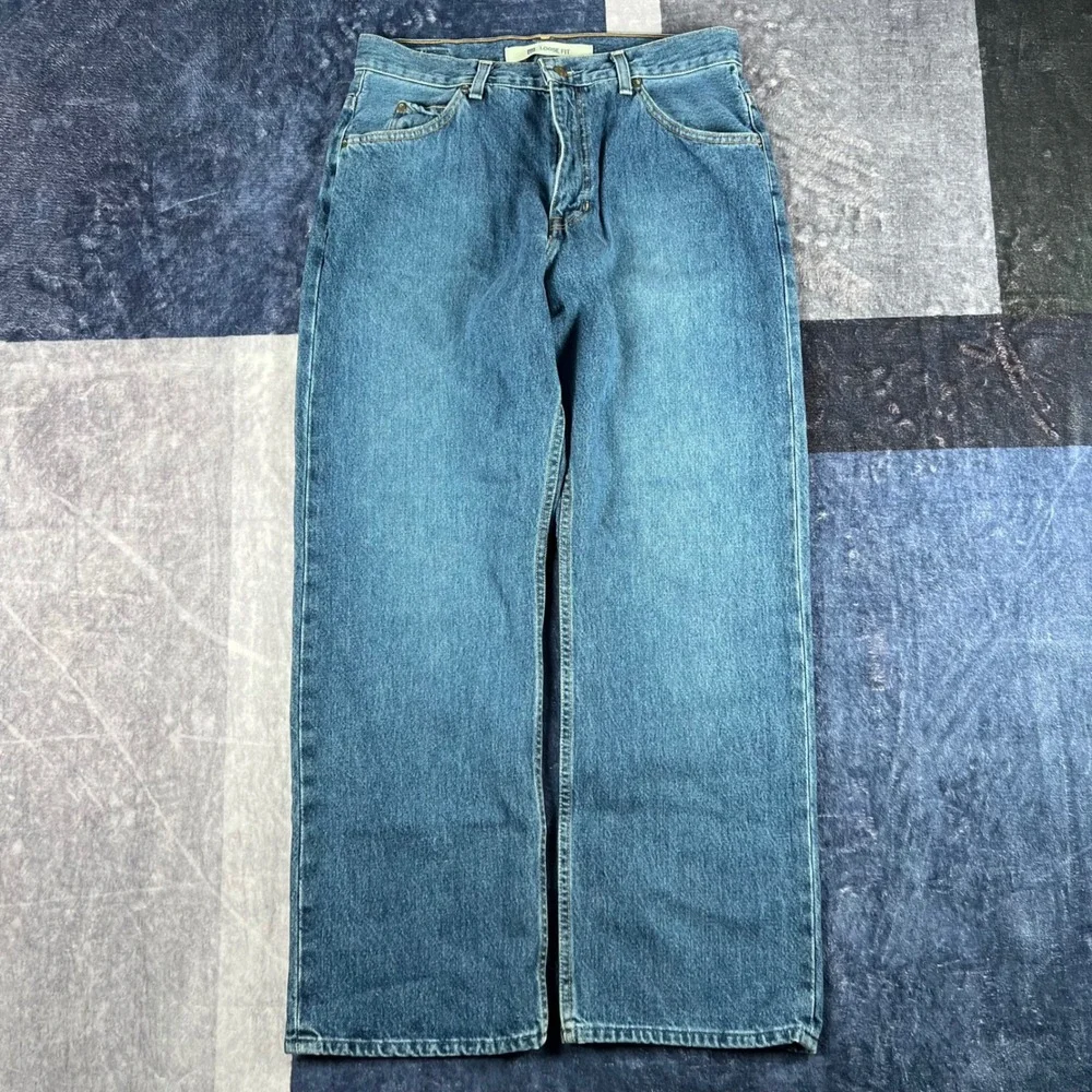 Vintage Gap Loose Fit Mens Blue Denim Jeans 32x30 Medium Wash Baggy Y2K