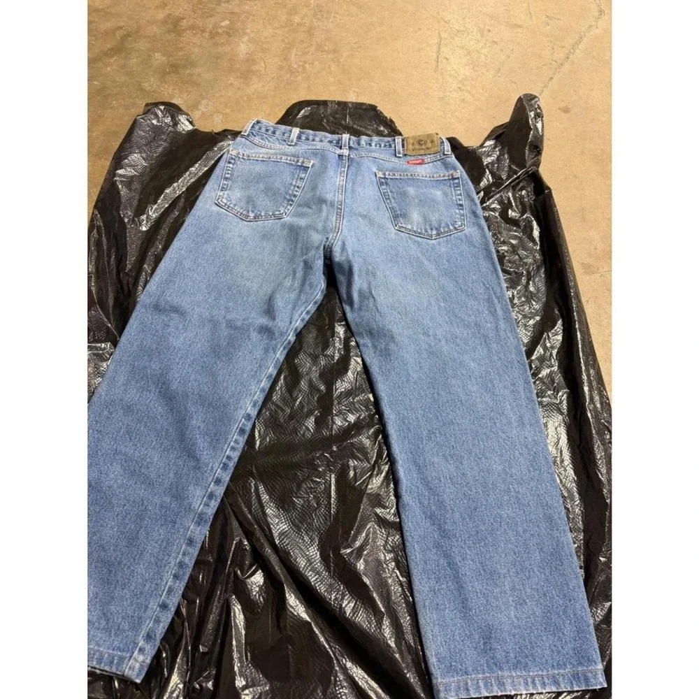 Wrangler Mens Five Star Premium Denim Straight Leg Jeans Light 96501DS 36x30