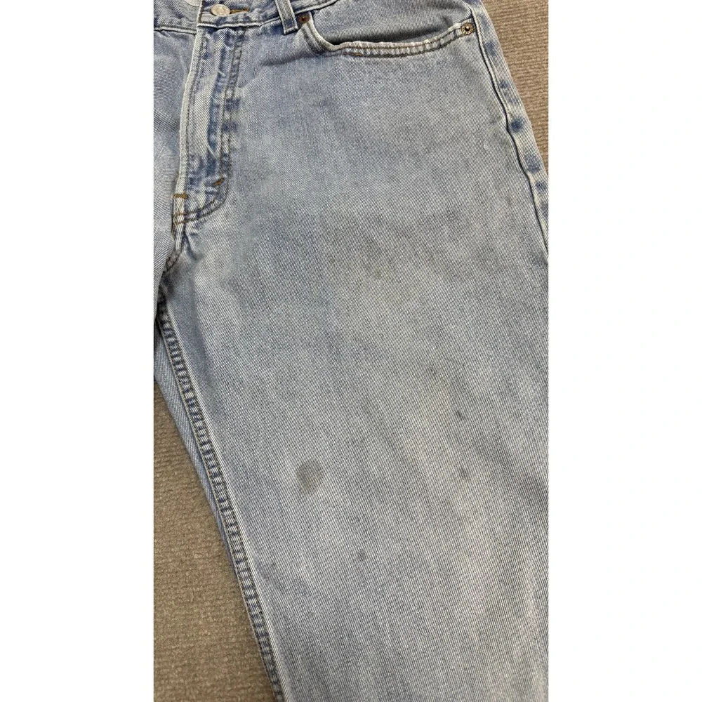 2005 Levis 550 Jeans Mens 34x34 Light‎ Wash Blue Denim Classic black wing