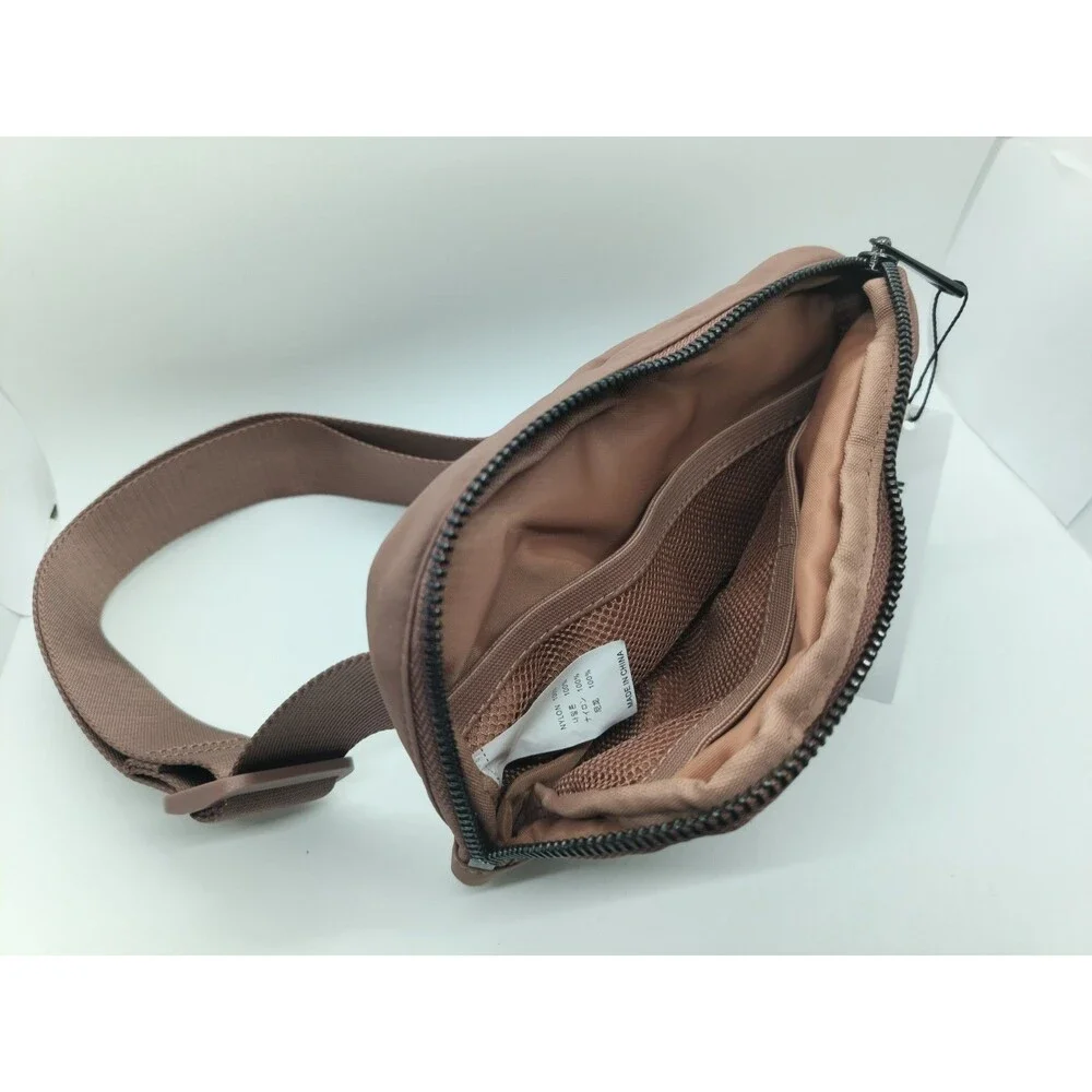 MEISEE Women's Brown Nylon Fanny Pack Belt Bag Crossbody Waist Pack NWT
