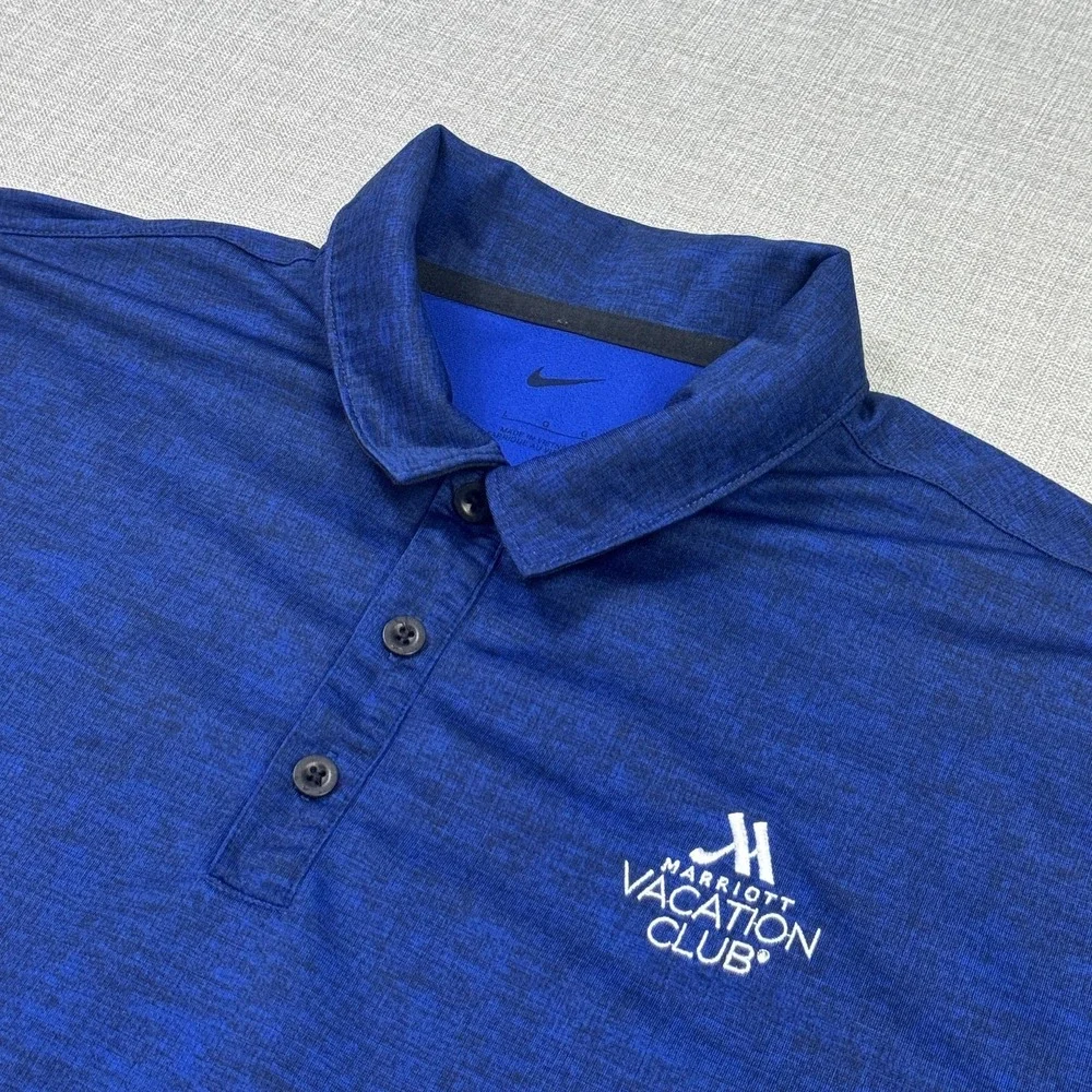 Nike Marriott Vacation Club Golf Polo Shirt Mens‎ Large Blue Short Sleeve