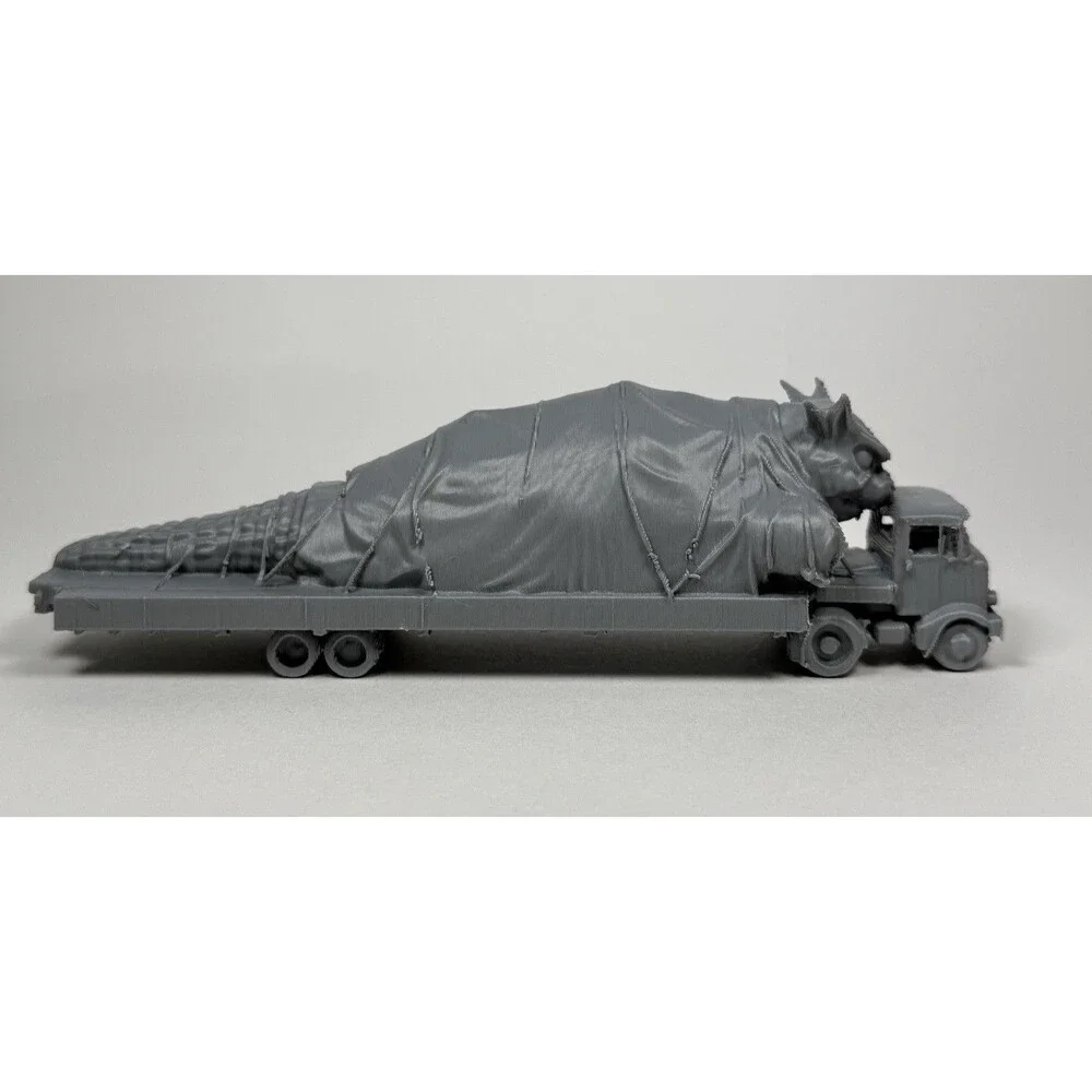 Gorgo 1961 Movie Monster Gorgo Tied Down Truck Trailer Paintable Toy