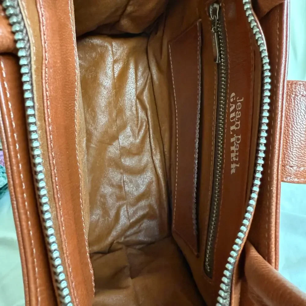 Jean Paul Gaultier #maroonleather boxy structured