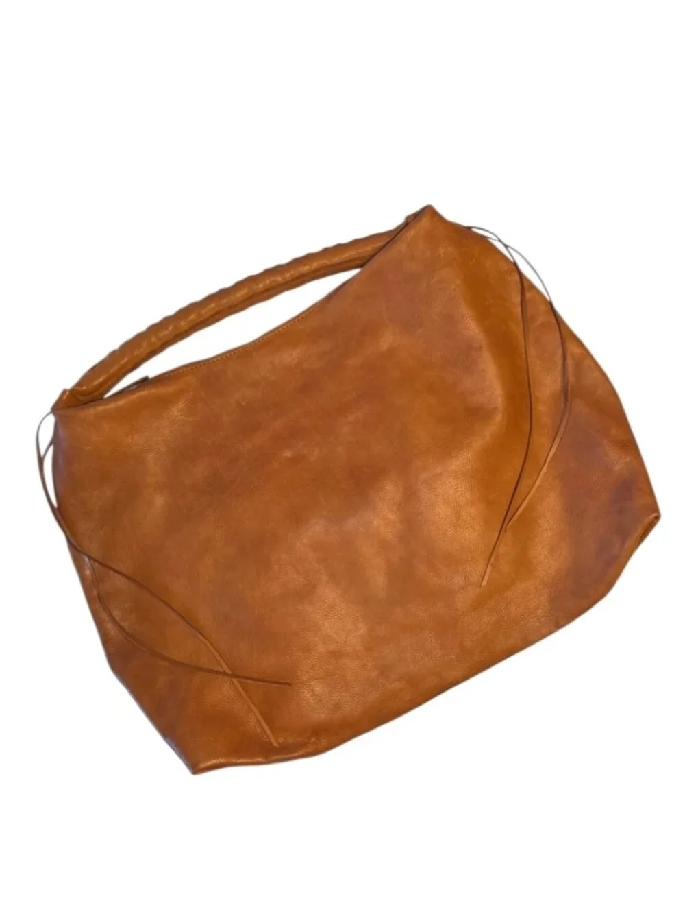 Vilenca Holland Leather Hobo Bag Oversized Cognac Slouchy Purse Quiet Luxury