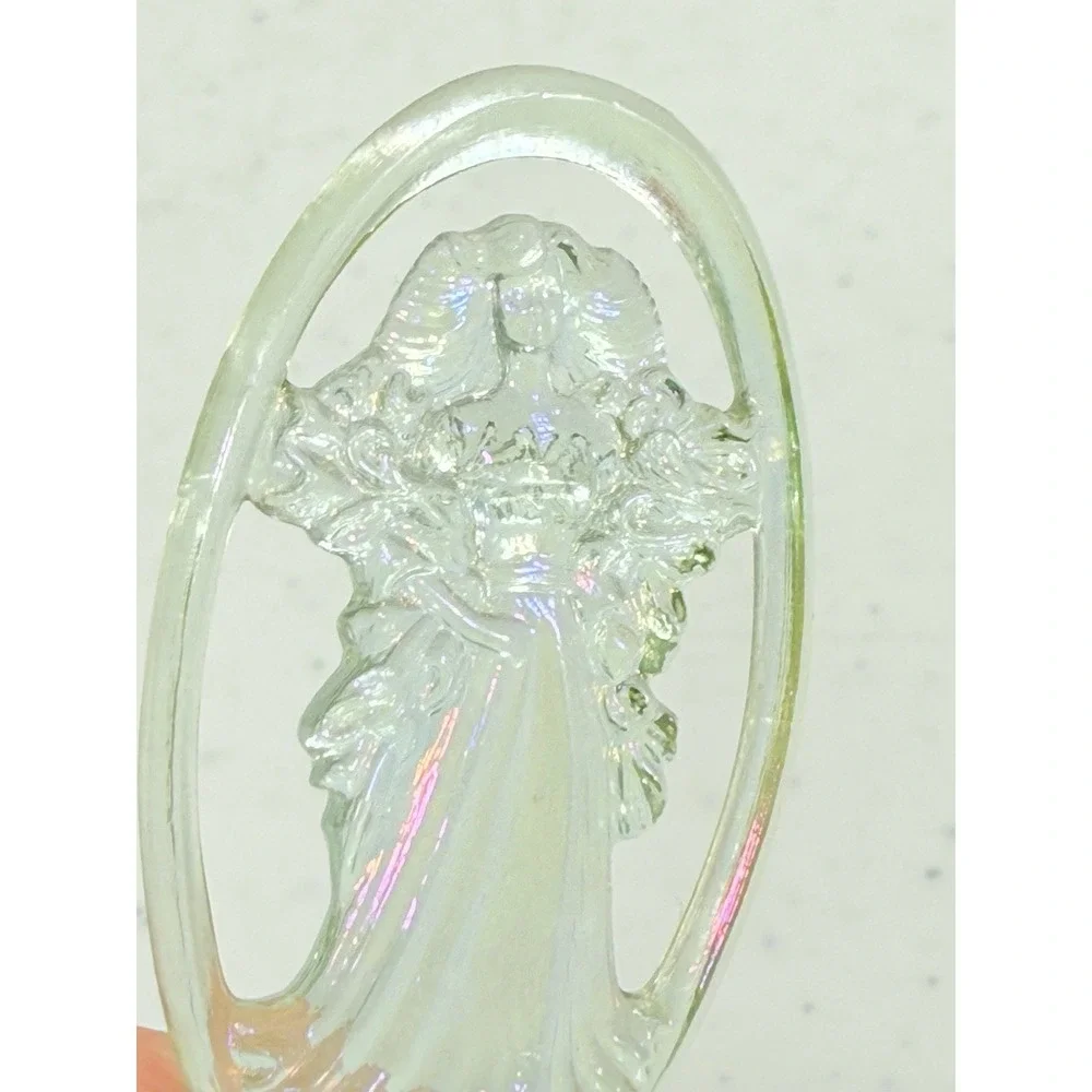Vintage 1983 Mattel Crystal Barbie Dolls Necklace Iridescent Pendant 1 3/4in