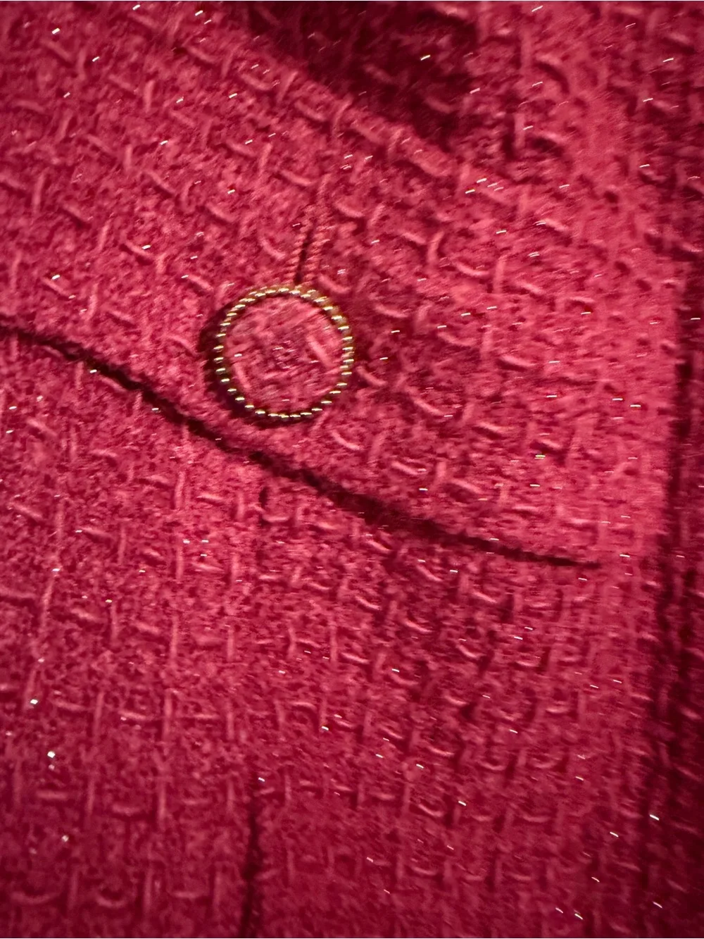 Chanel fuschia silver fantasy tweed skirt