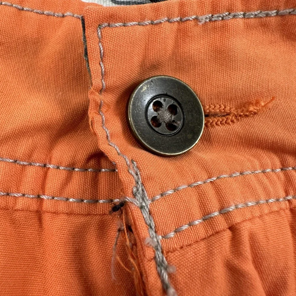 Urban Pipeline‎ Men Cargo Shorts Actual 33 x 10 Orange Hiking Skater Paratrooper