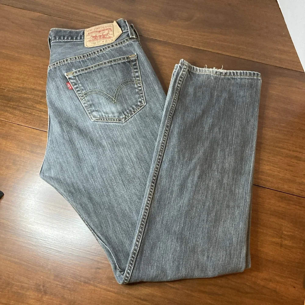 Vintage Levi's Original Button-Fly 501XX Jeans Men's 35 X 32 Black Straight Leg
