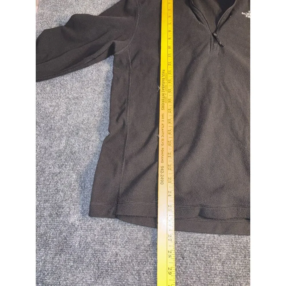 The North Face Sweatshirt Men's S Black Fleece Polyester Long Sleeve Quarter Zip