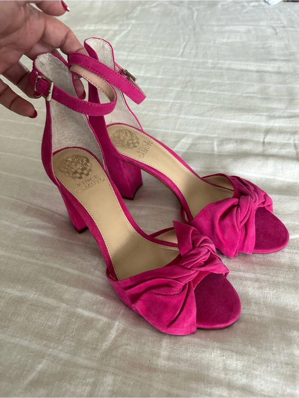 Vince Camuto suede knotted