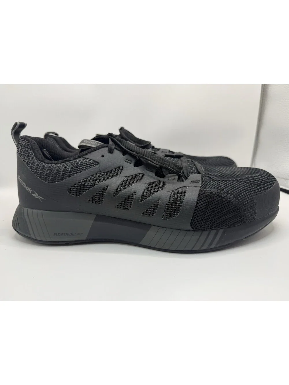 Reebok Fusion Flexweave Cage Mens Size 11.5 Black Composite Toe Safety Work Shoe