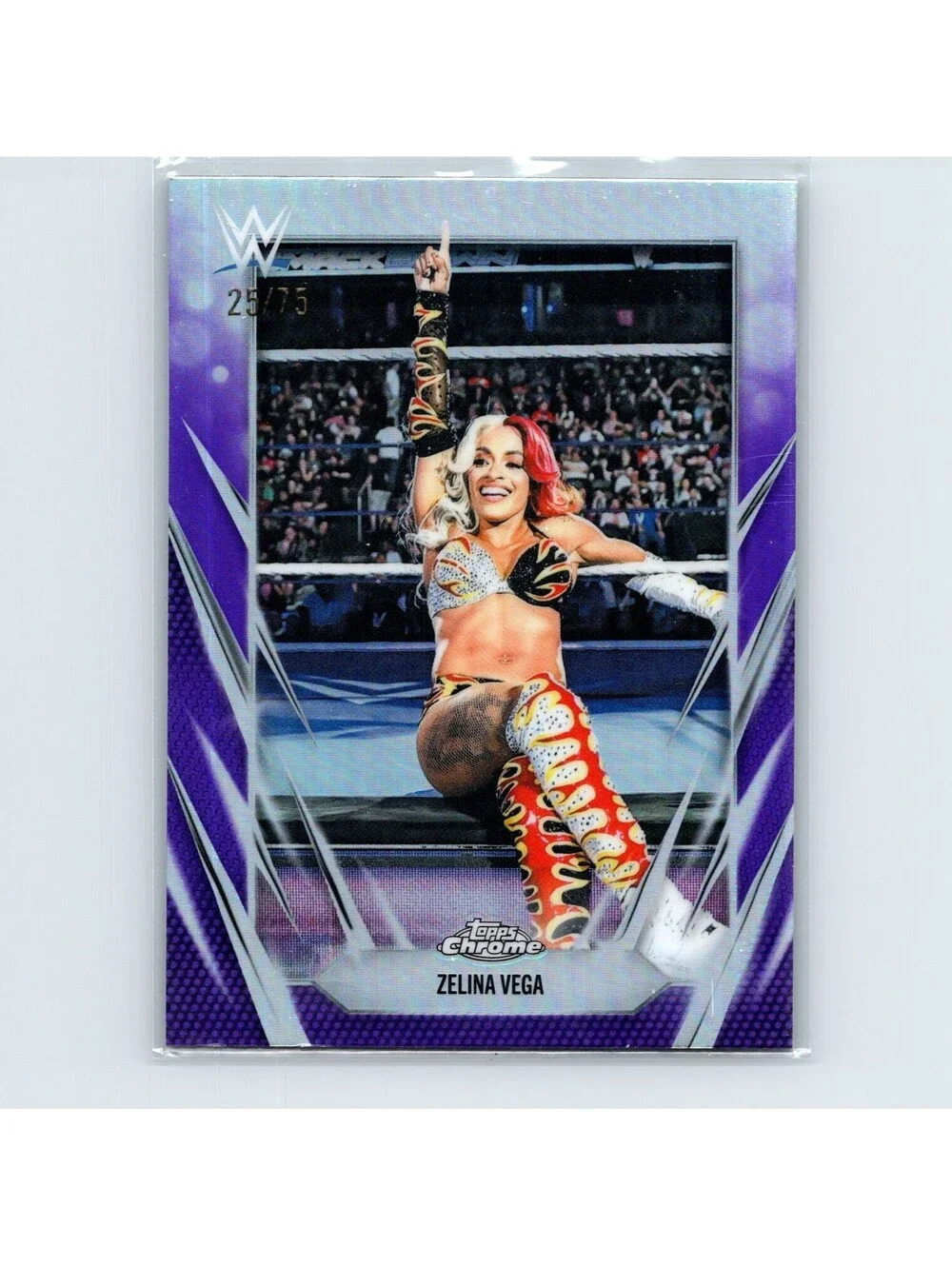 2026 Topps Chrome WWE Zelina Vega #189 Purple Refractor #/75