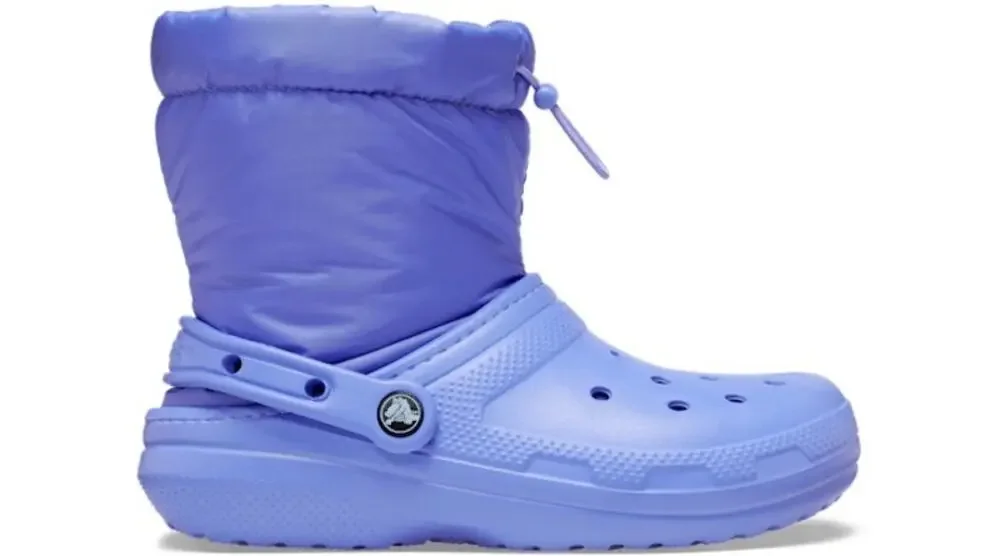 Crocs Womens Classic Lined Neo Puff Boots Size 6 Purple NWT