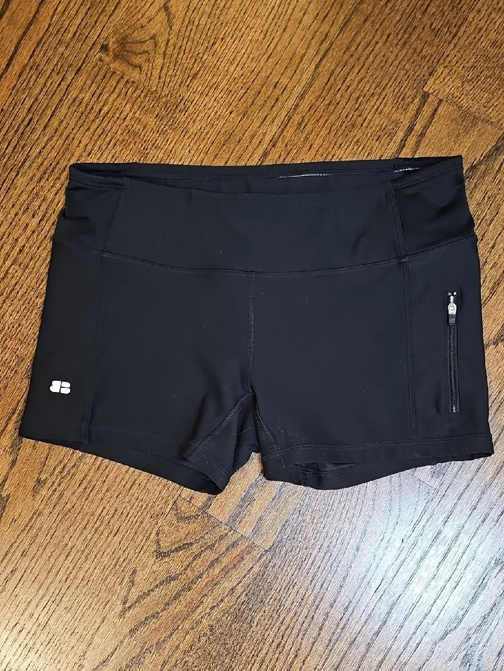 Beach House Black Women's Swim Athletic Shorts with Zip Pocket