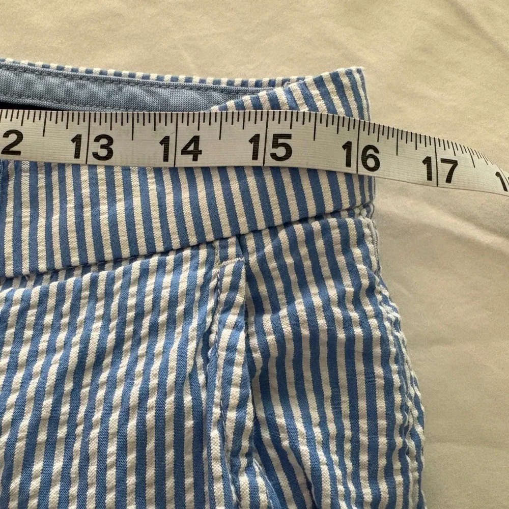 Brooks Brothers Milano Fit Seersucker Pants Mens 32x34 Blue White Striped Cotton