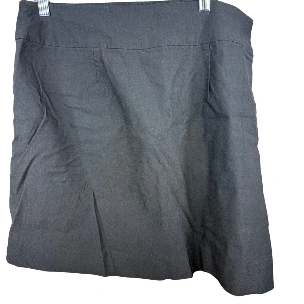 Charter Club Women‎ Black A-Line Skirt Size 12 Professional office dark academia
