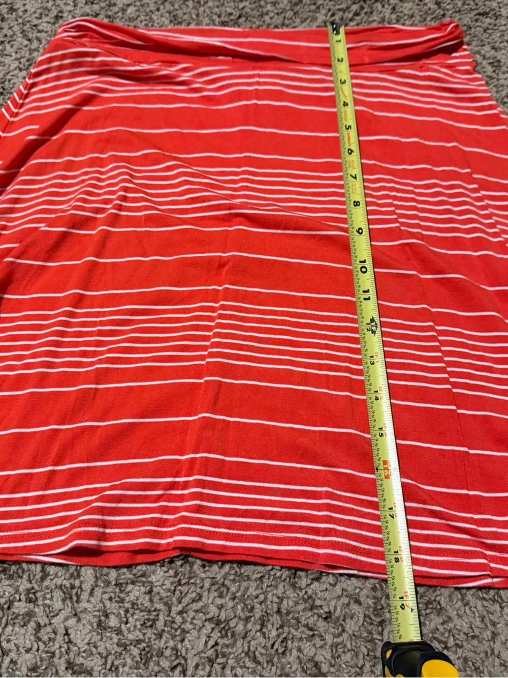 Merona Orange and White Striped Skirt size M