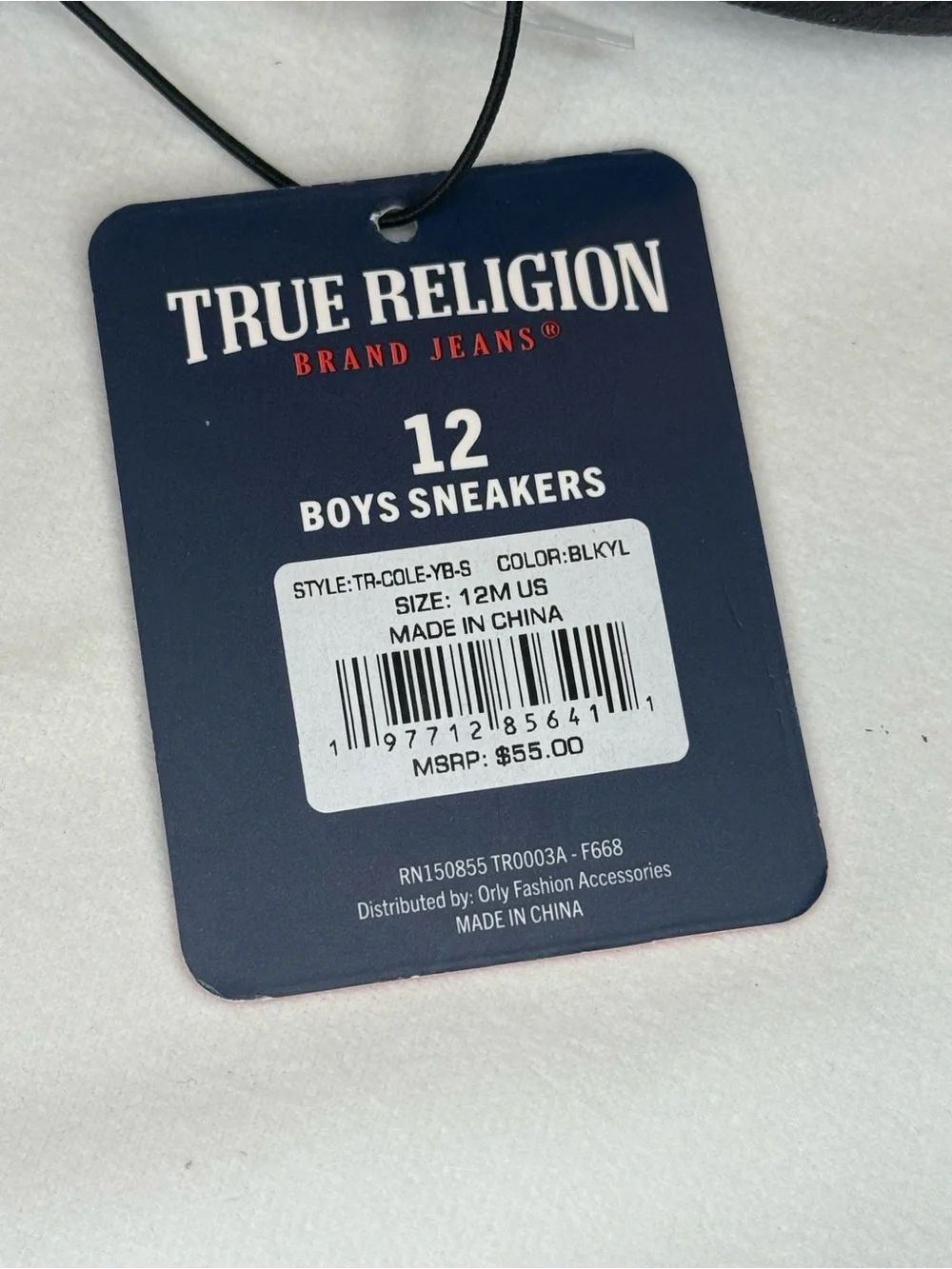 True Religion Boys Dad Sneakers Black Mustard Yellow Chunky Sole NWT Size 12
