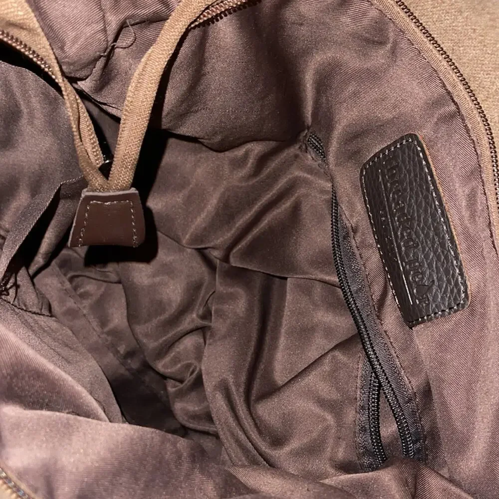 THREADED PEAR brown crossbody canvas bag UNISEX
