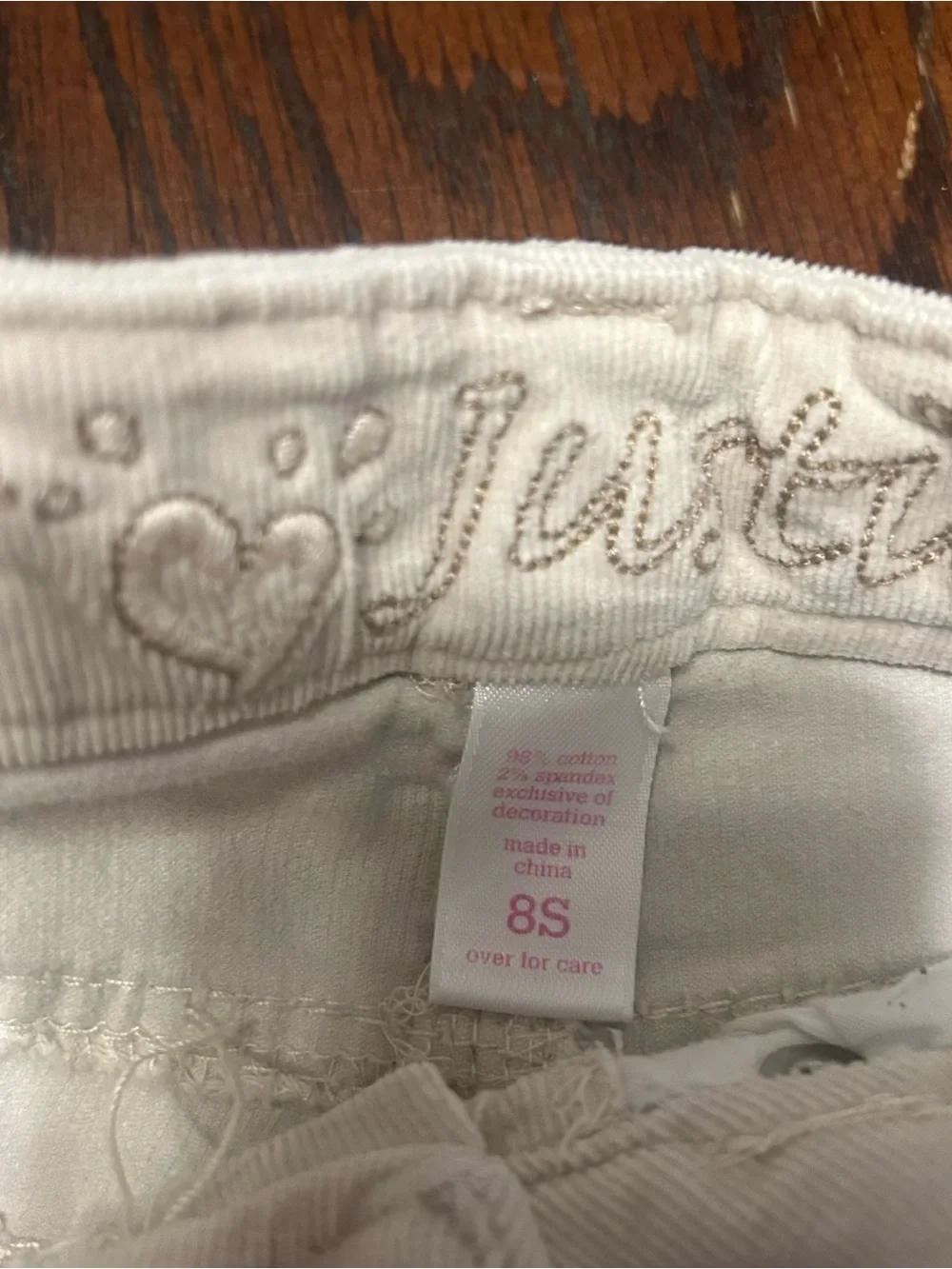 Justice fabric skinny