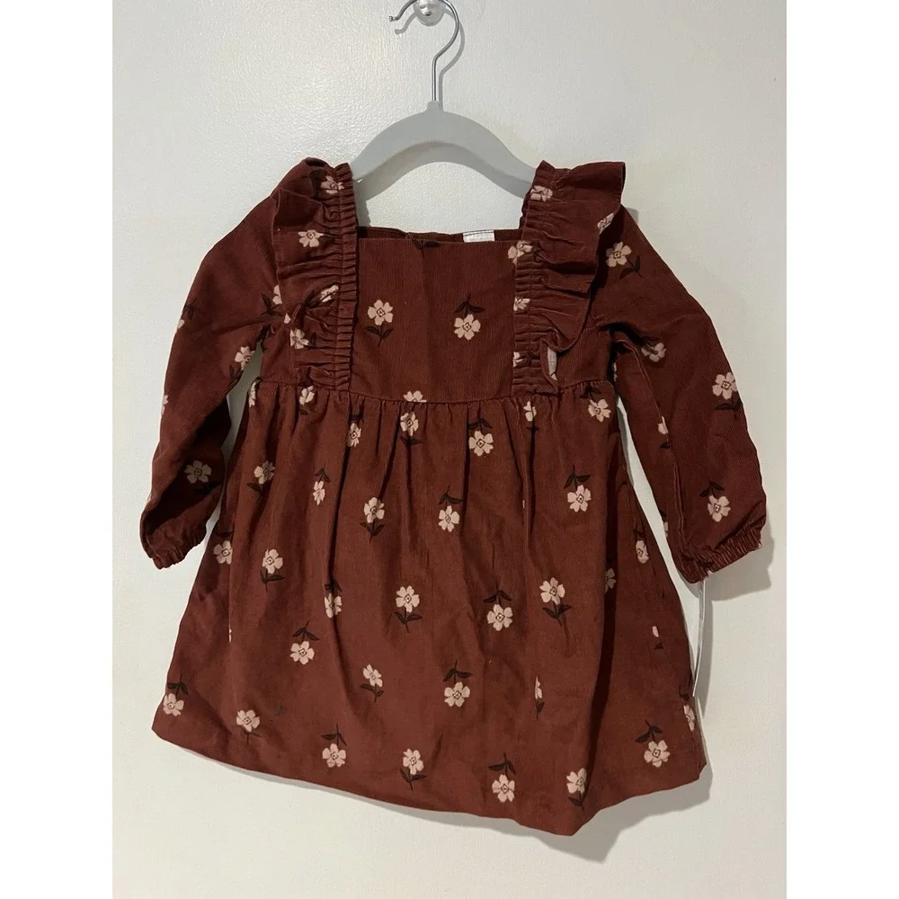 NWT Carter's Just One You Baby‎ Girl Dress Size 18 Months 2 Piece Brown Maroon