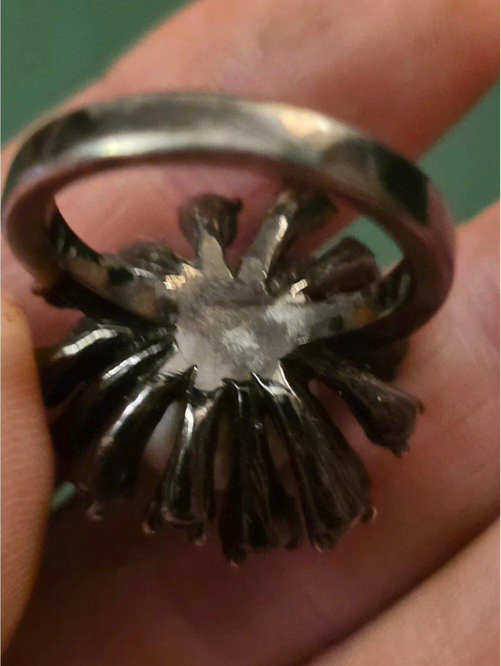Park Lane Enchanted Ring Hematite, Pearl & Crystals - Sz 8