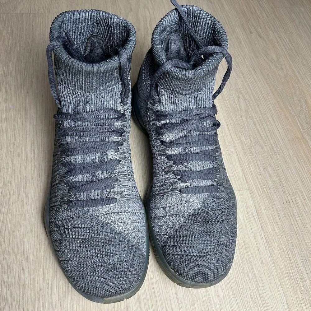Nike Zoom Hyperdunk 2016 Flyknit Mens Size 11 Grey High Top Shoes 843390-002