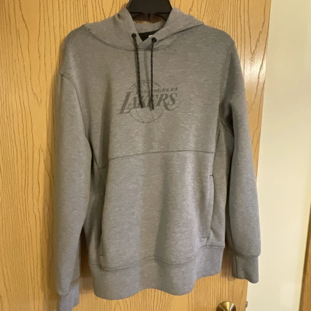 Men's Los Angeles Lakers Hoodie Performance‎ Tailgate Gray Size Small
