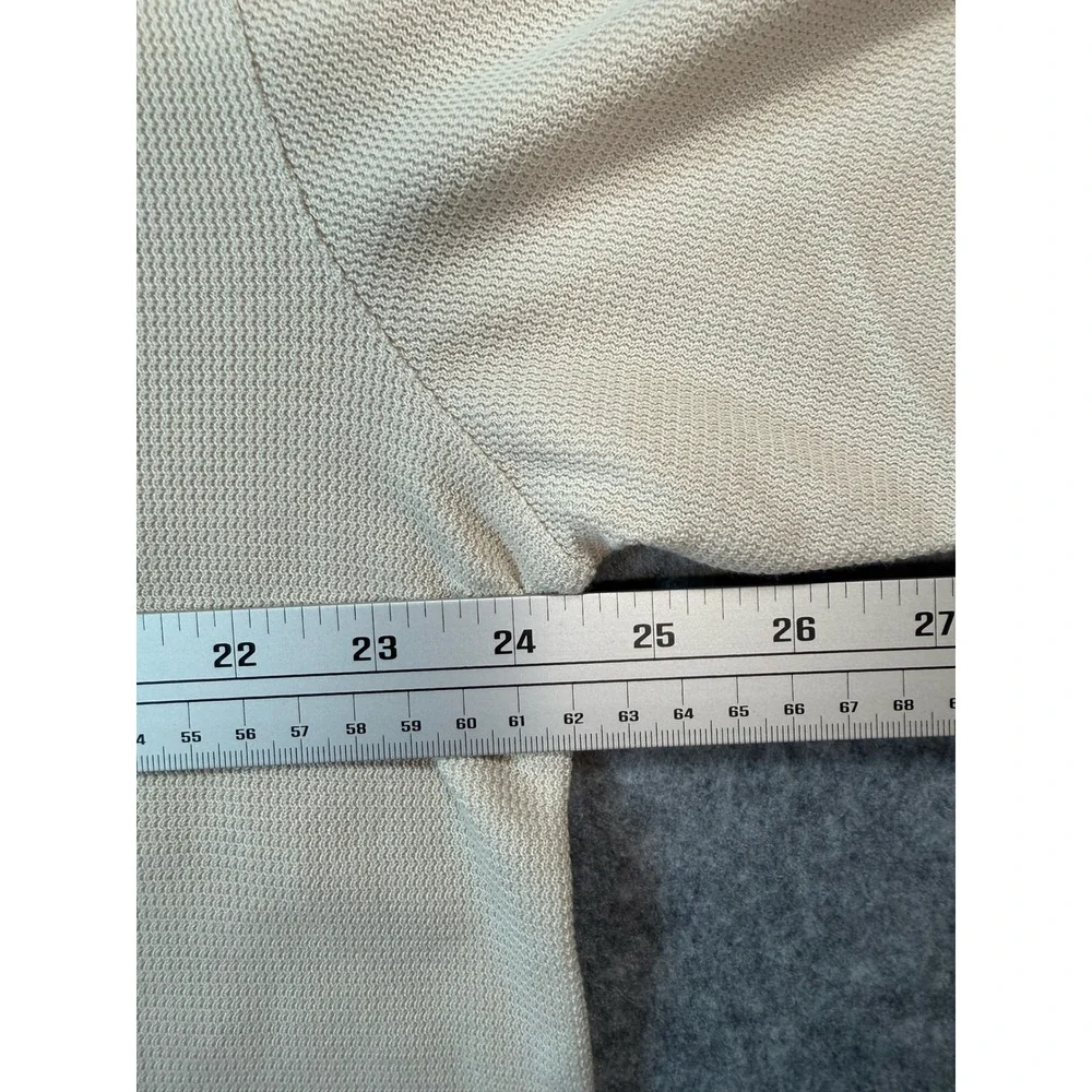 Tommy Bahama Mens XL Silk Cotton Polo Shirt‎ Cream Textured Short Sleeve Luxury