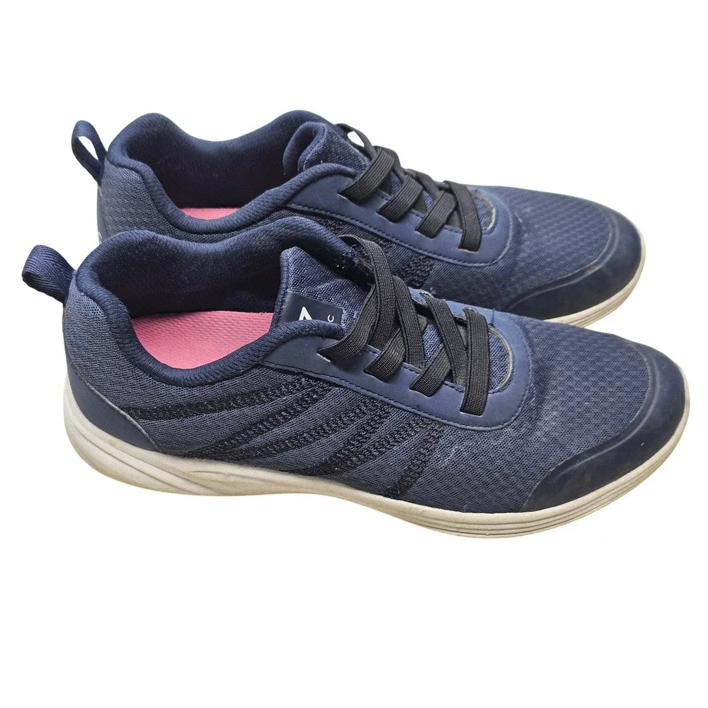 Vionic Shay Navy Blue Mesh Lace Up Walking Sneakers‎ Womens Size 10 Arch Support
