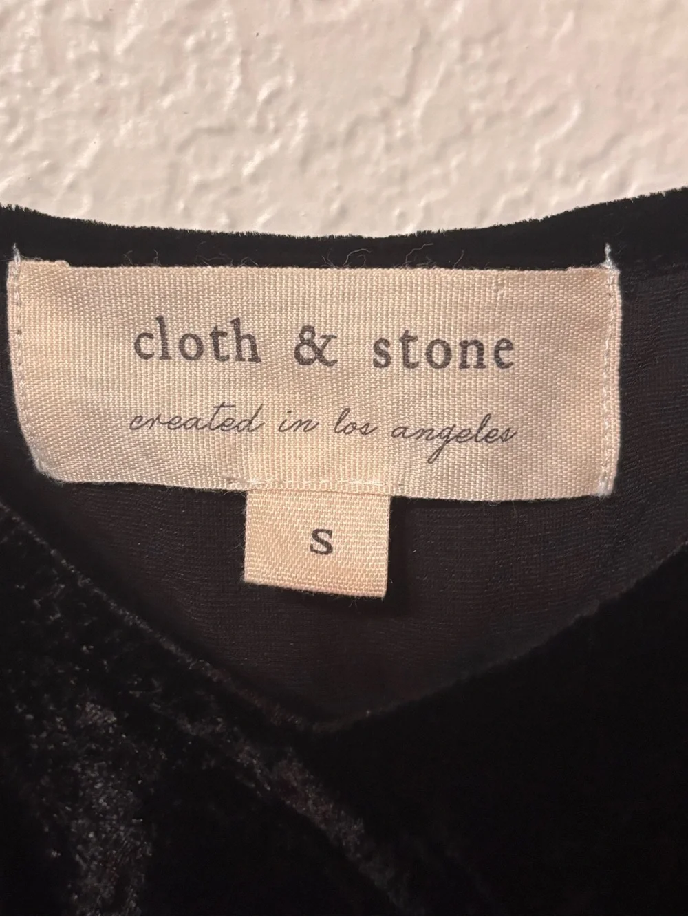 cloth & stone black velvet