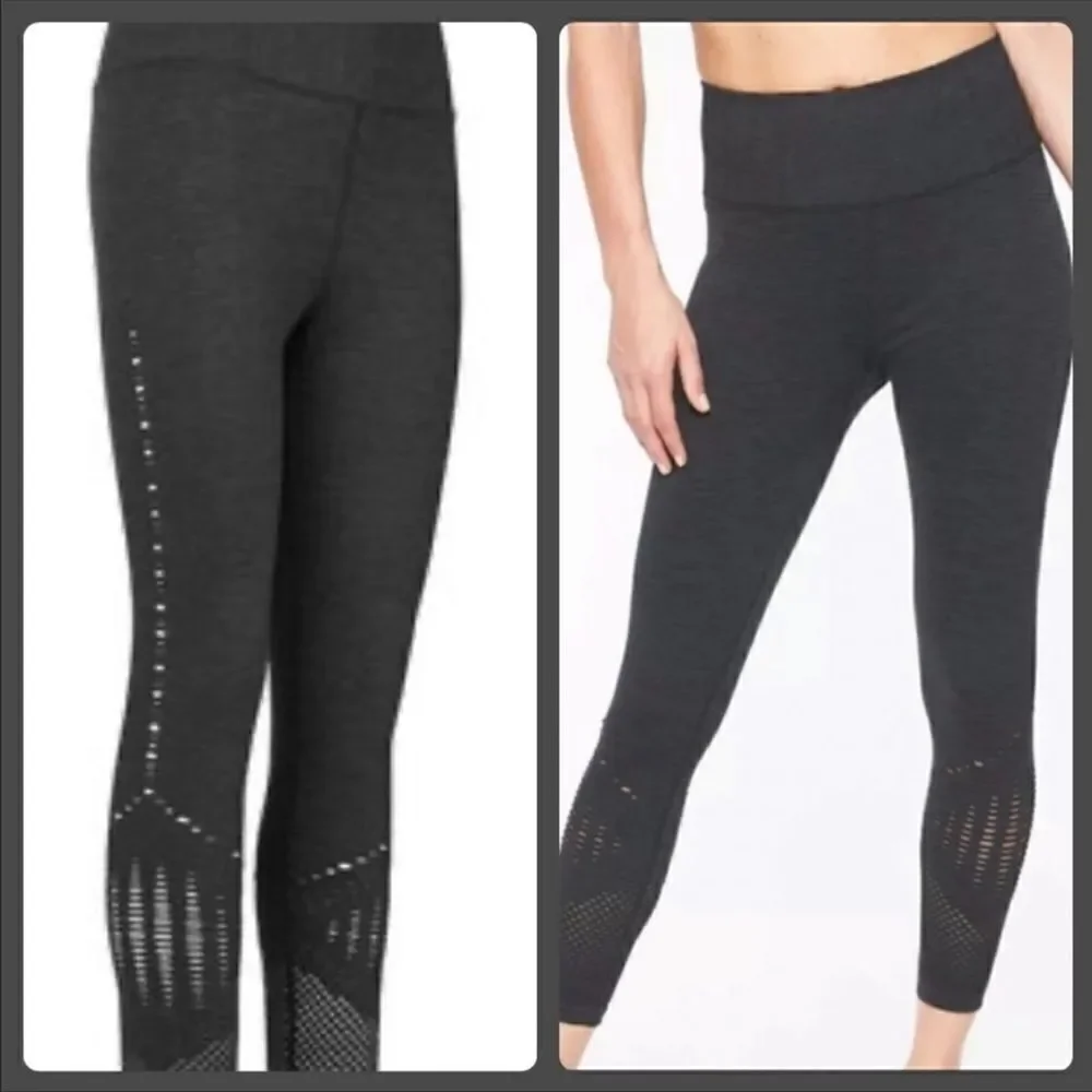 Athleta Halasana Seamless Tight Gray Leggings M