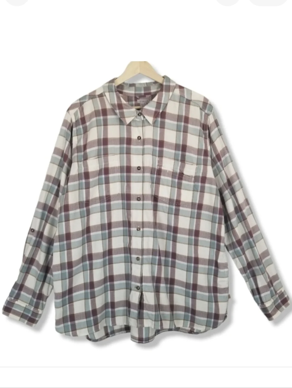 Carhartt Plaid Button‎ Down Front Shirt XXL 100% Cotton