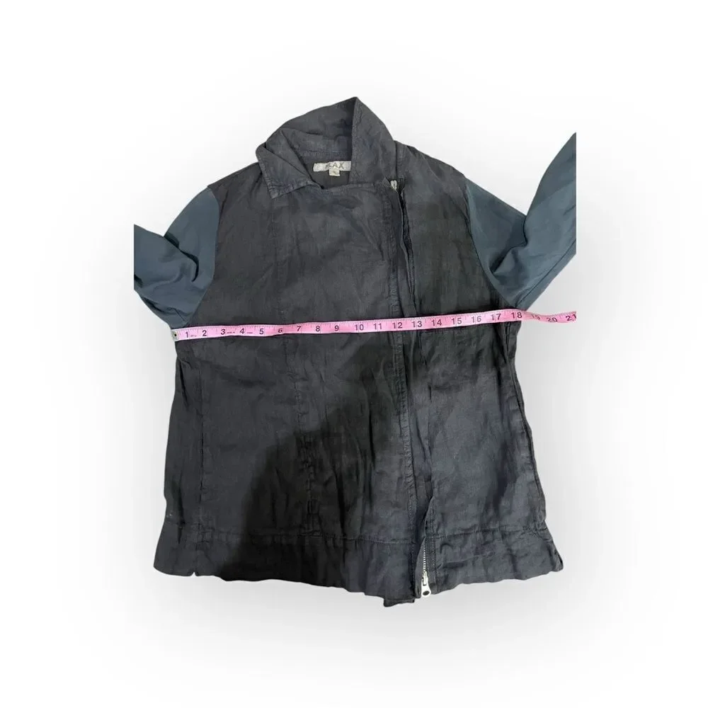 Flax asymmetrical zip