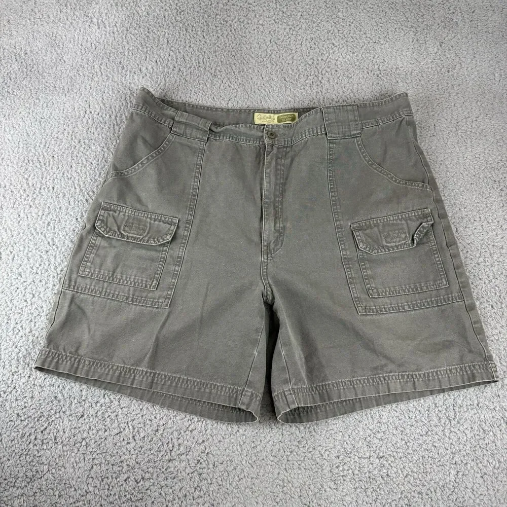 Cabela's 7 Pocket Hiker Shorts Size‎ 40 Gray Cargo Pockets Outdoors Travel Men's