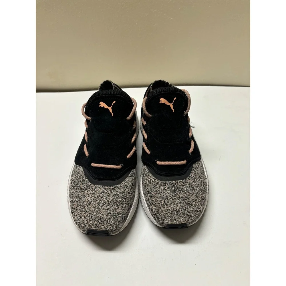 Puma Ignite Tsugi Jun Womens Running Shoes Black Gray Rose Gold 365561-03 Size 8
