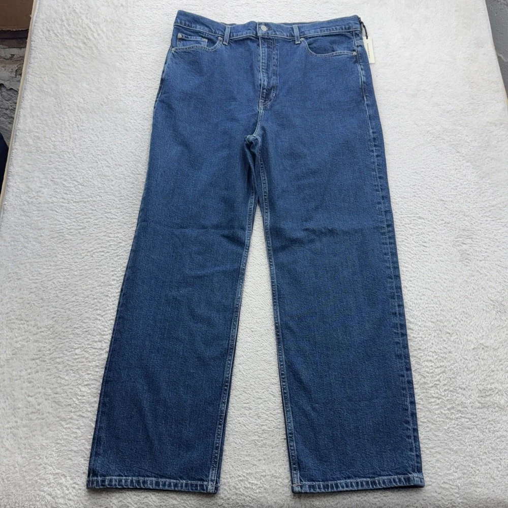 Banana Republic Mens Straight Fit Jeans Blue Medium Wash Denim 33 11311