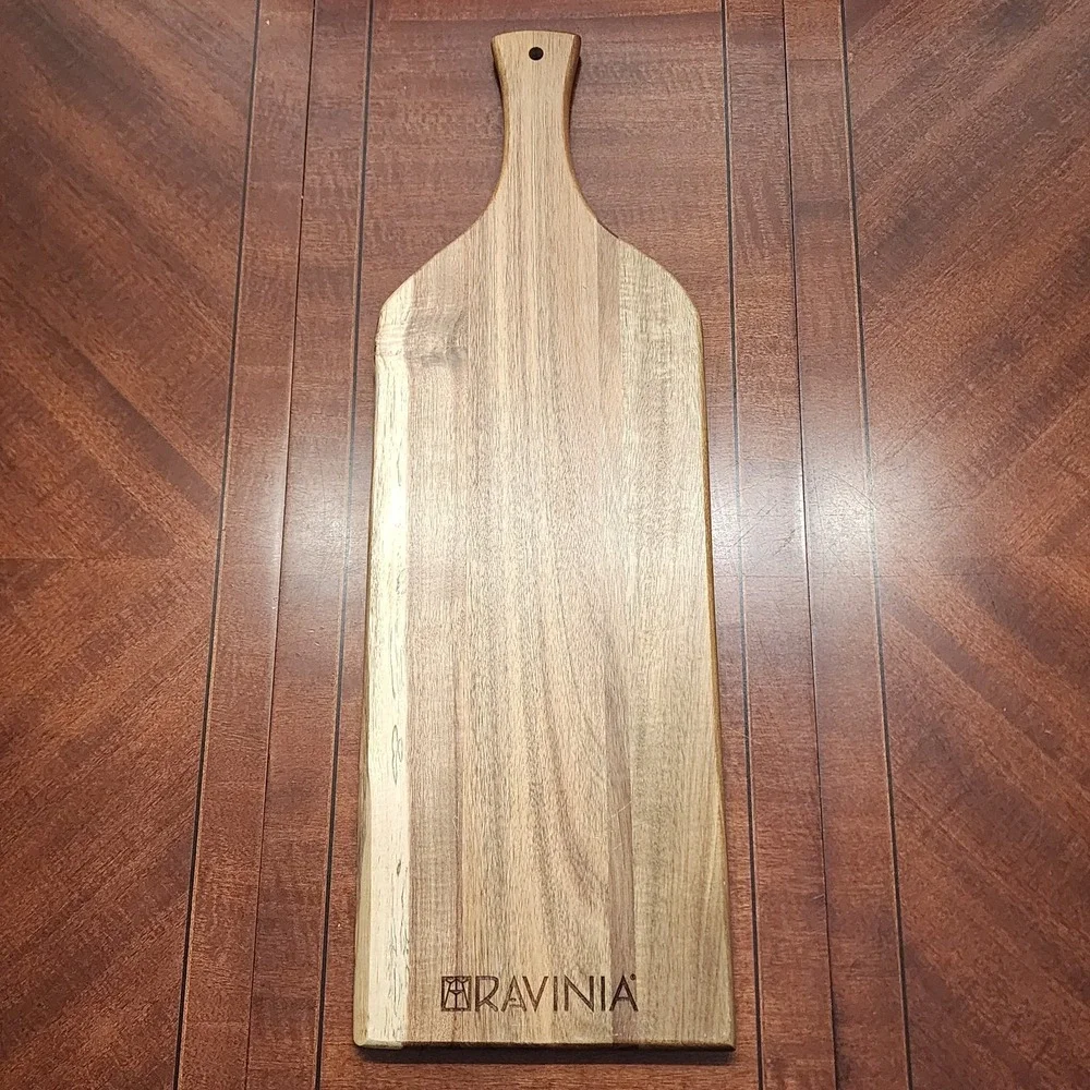 Toscana Ravinia Artisan Acacia Wood Charcuterie Cutting Board Paddle 24