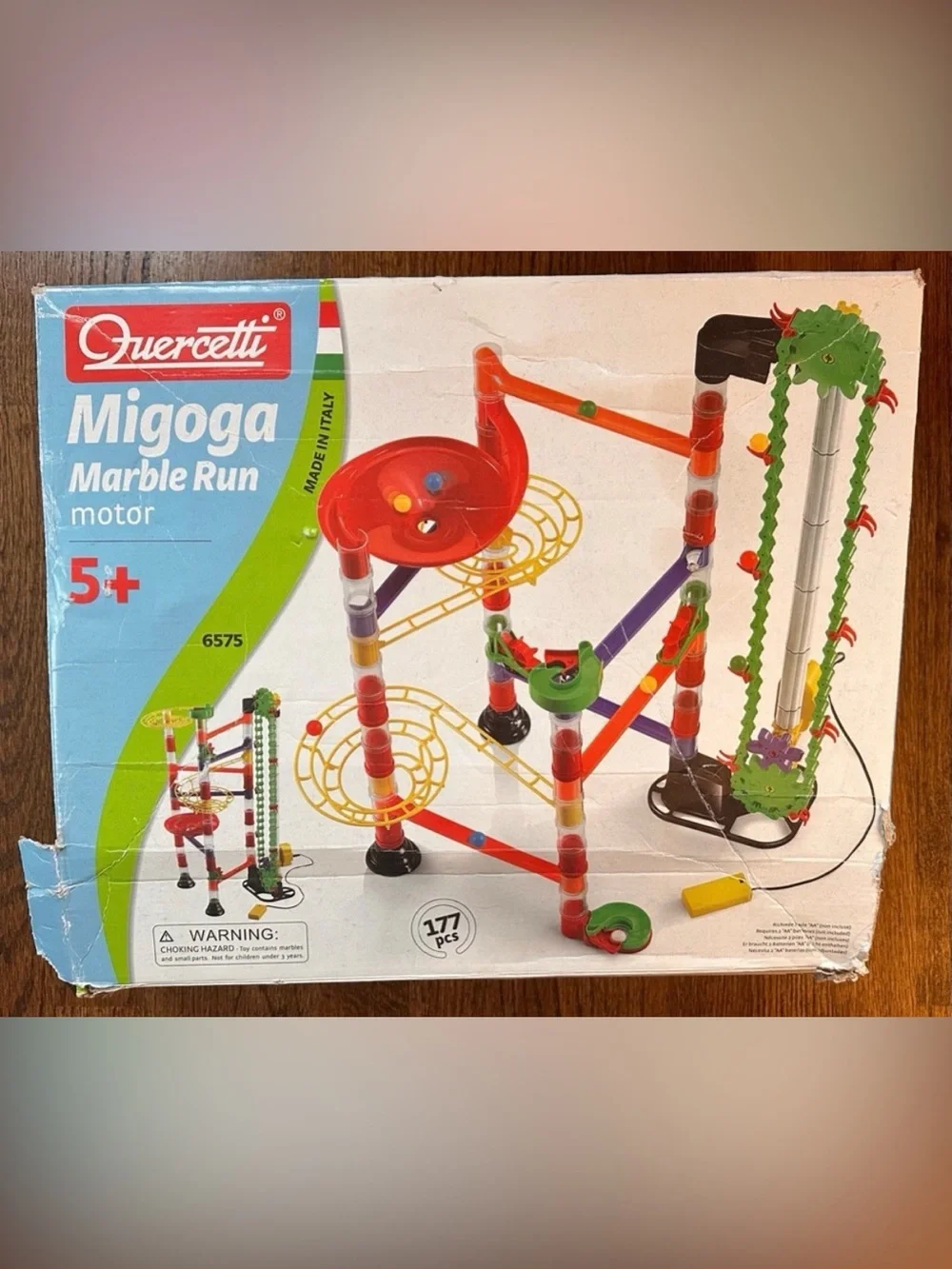 KIDS Quercetti Marble Run with Motorized Elevator, 177 Pieces‎