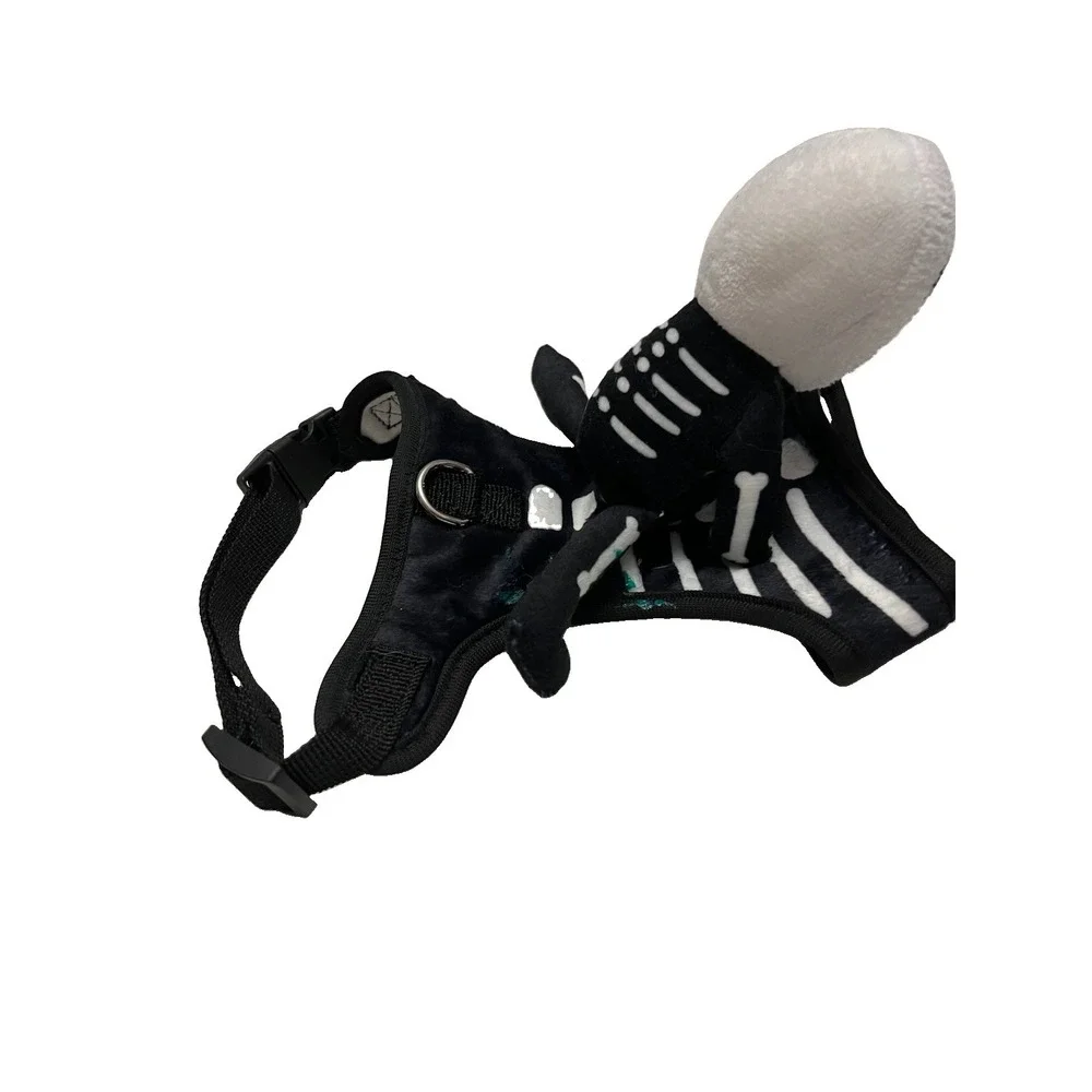 FUZZYARD - NWOT  Skeleton Pet Costume - HALLOWEEN Comfy DOG HARNESS sz S