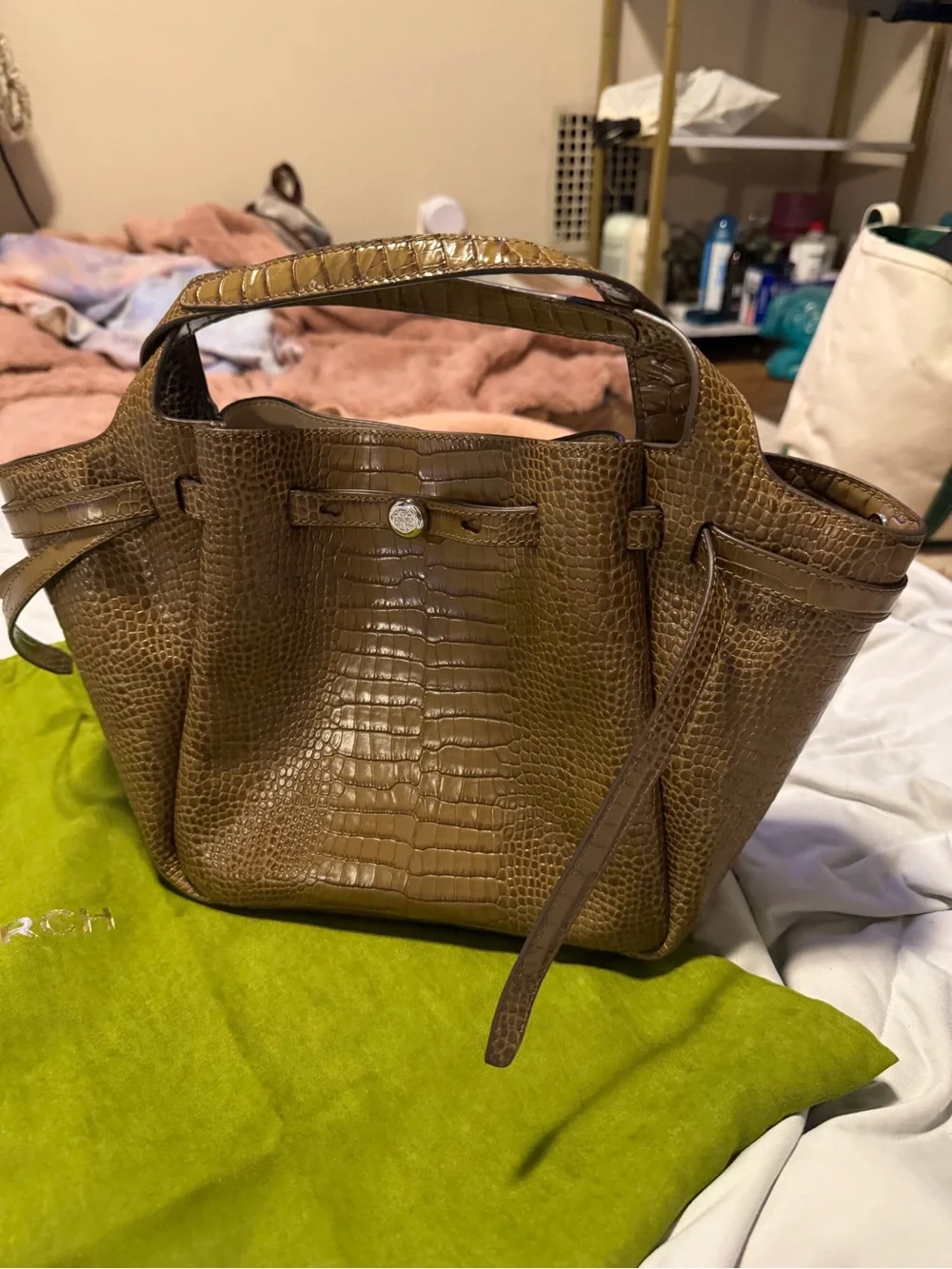 Tory Burch croc embossed