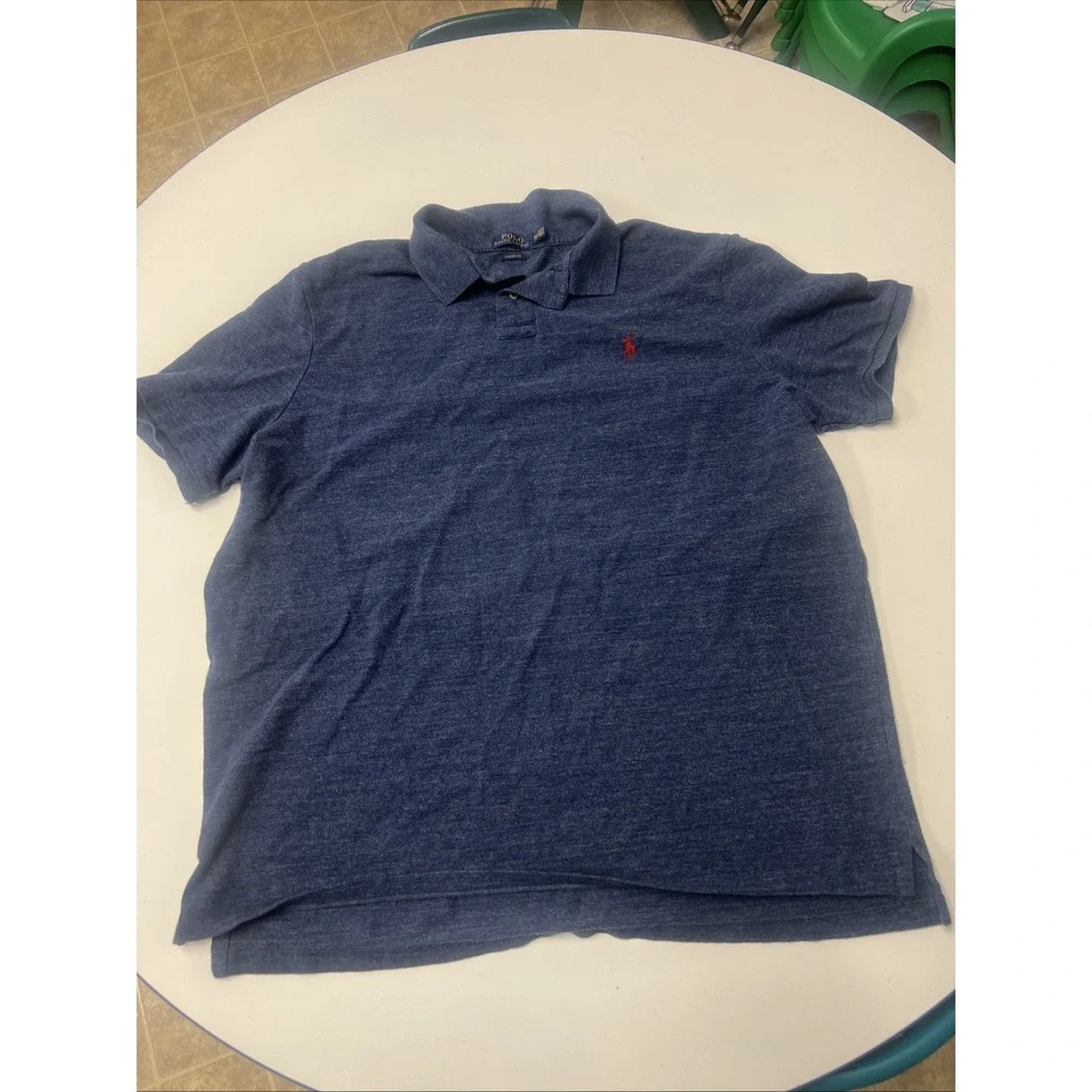 Ralph Lauren Mend Polo Shirt 2XL‎ TTG Blue 100% Cotton Short Sleeve
