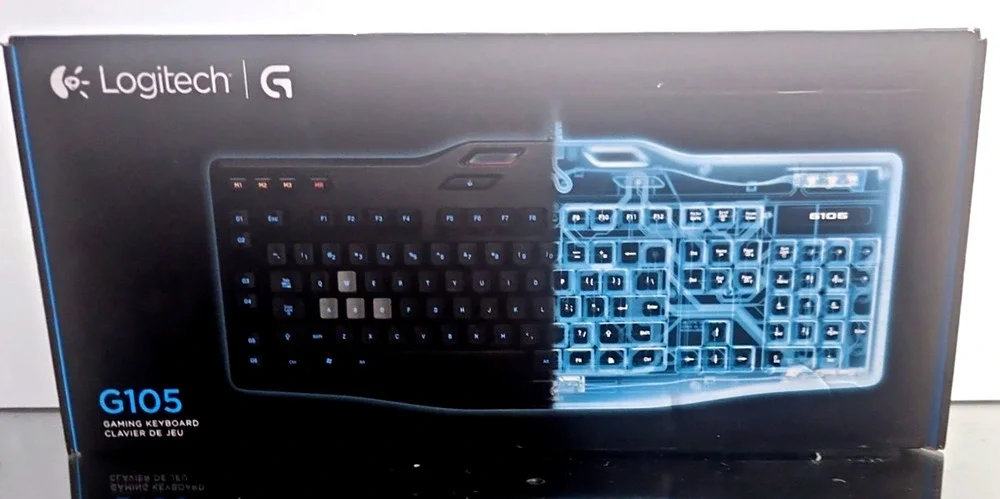 Logitech G105 Gaming Keyboard 920-006214 New Open Box Wired LED Backlight