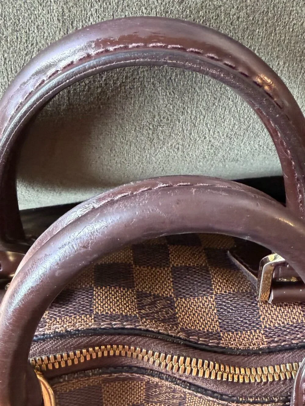 Louis Vuitton Brown Damier Alma Handbag - Padlock & Dustbag